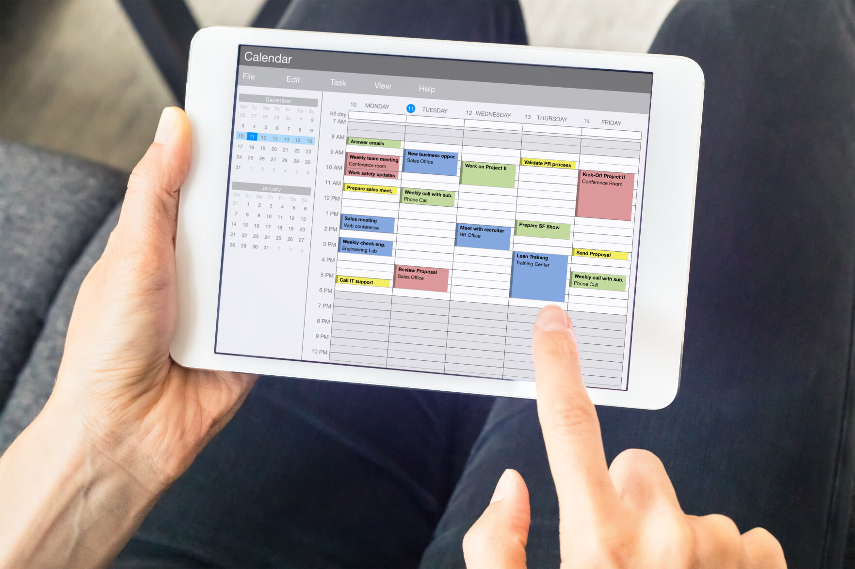Create a schedule.